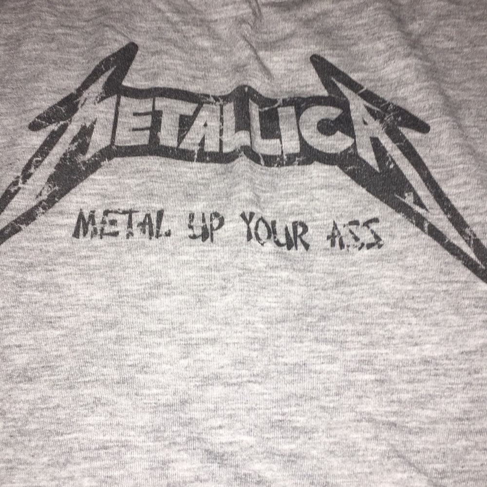 Metallica Metal Up Your Ass Soft Gray Bella Tank S - Picture 2 of 7